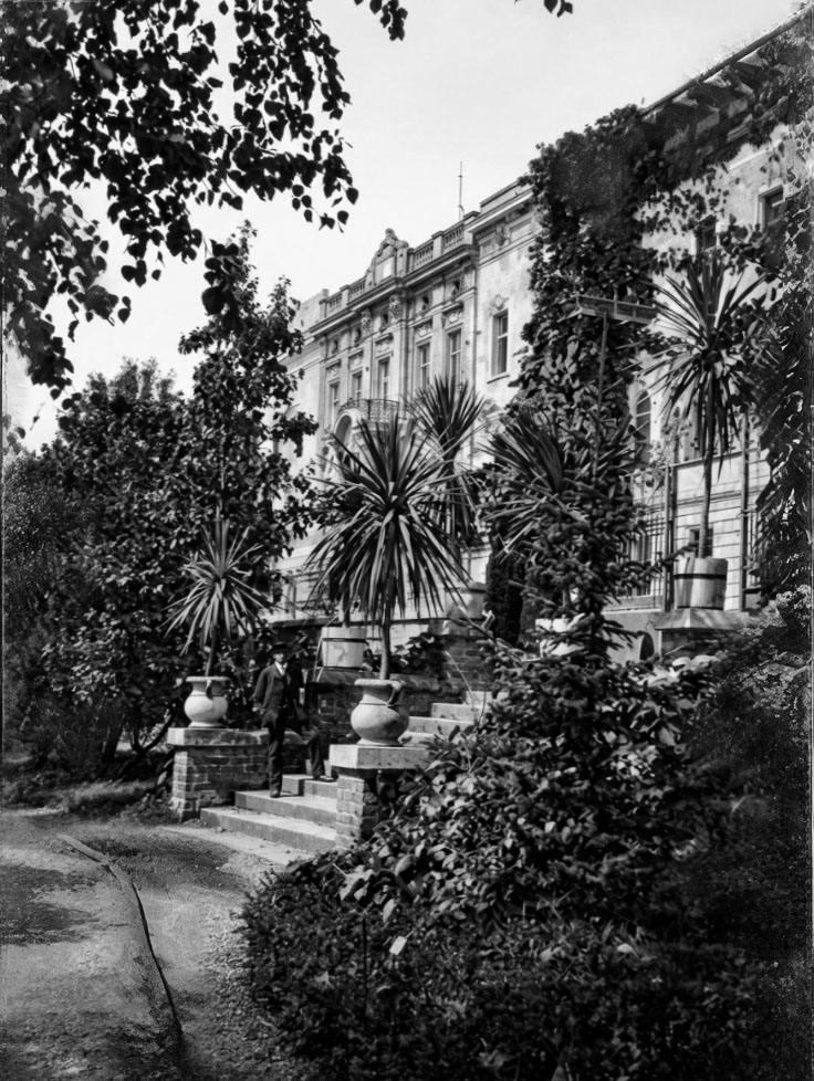 Botanički vrt, ulaz, razglednica iz 1904. gidne